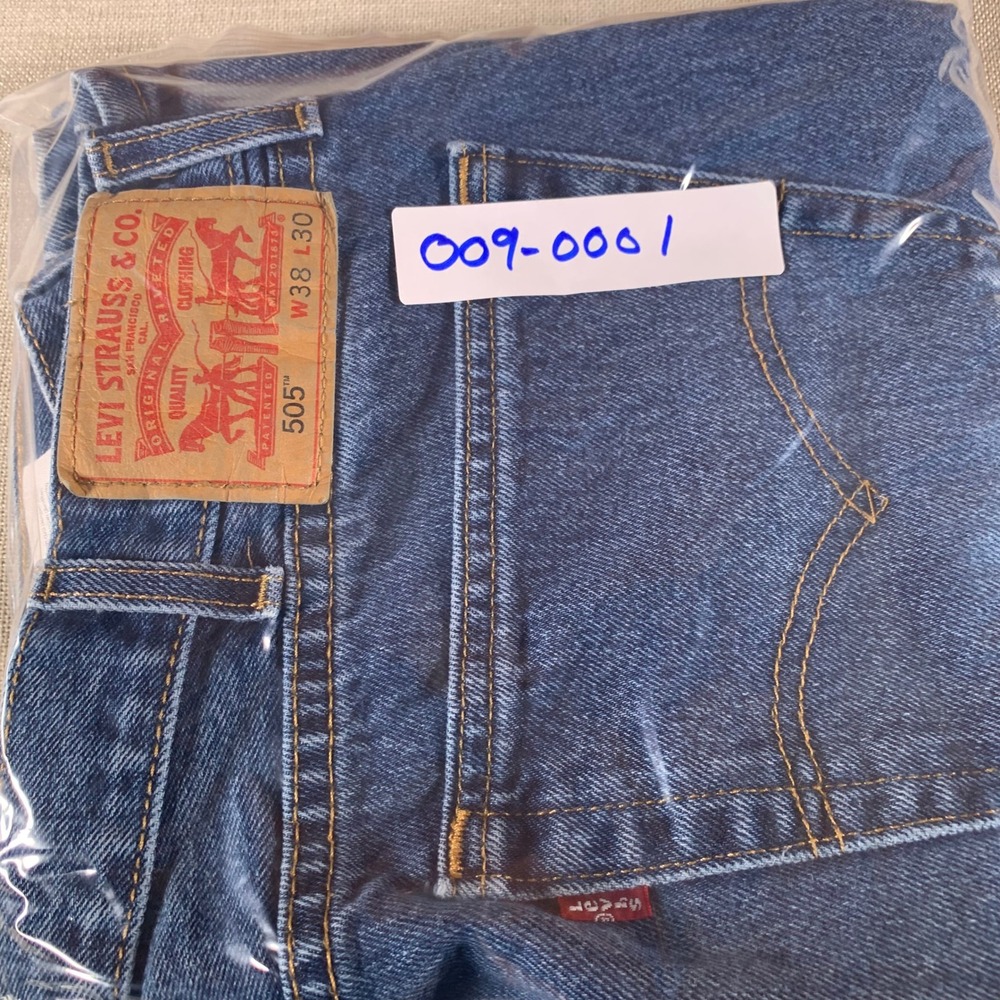 Levi Strauss 505 Jeans Mens W38‎ L30 See Pics Blue Straight Fit Denim Classic - Picture 11 of 11